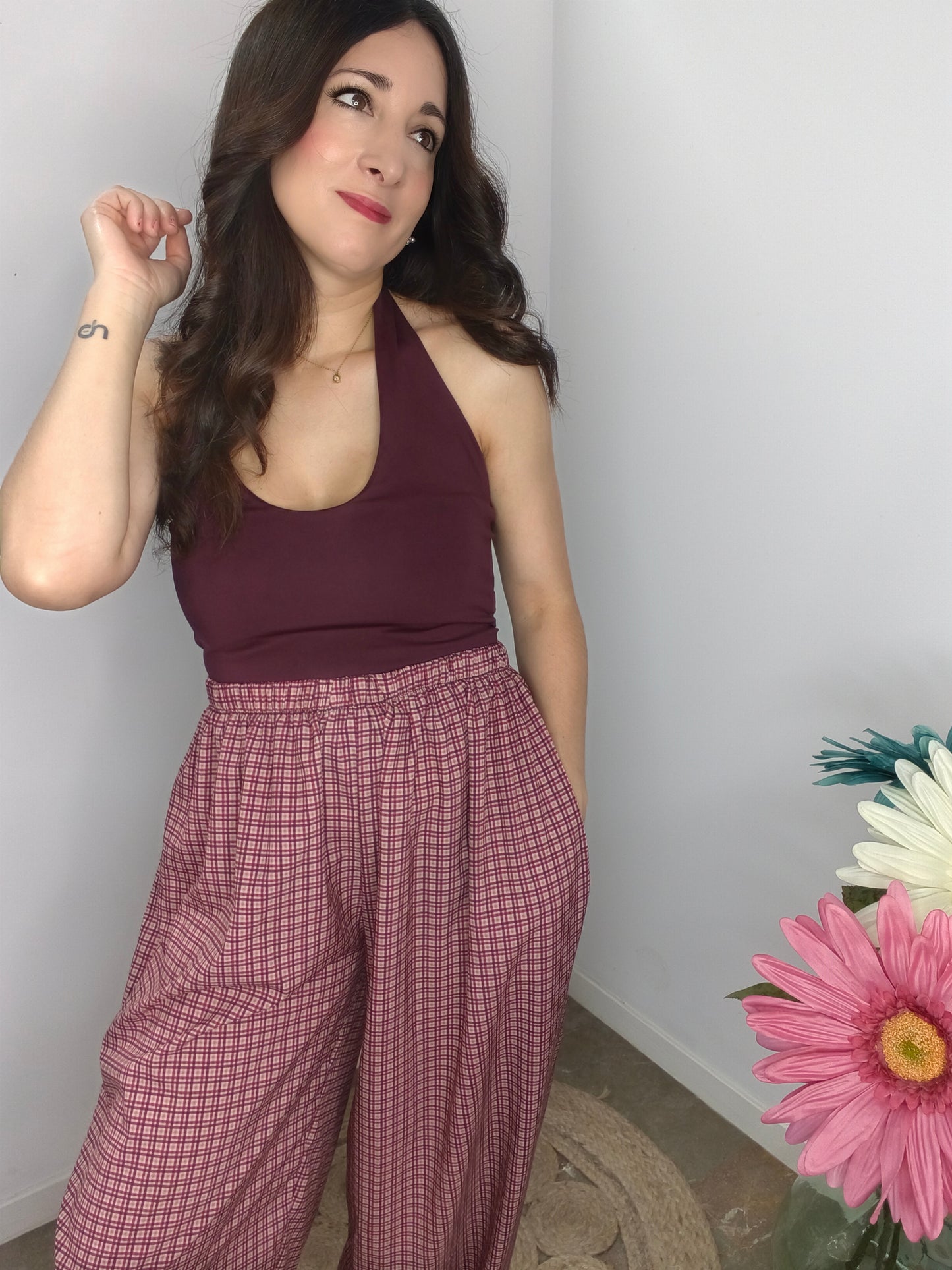 Top Mónica Burdeos