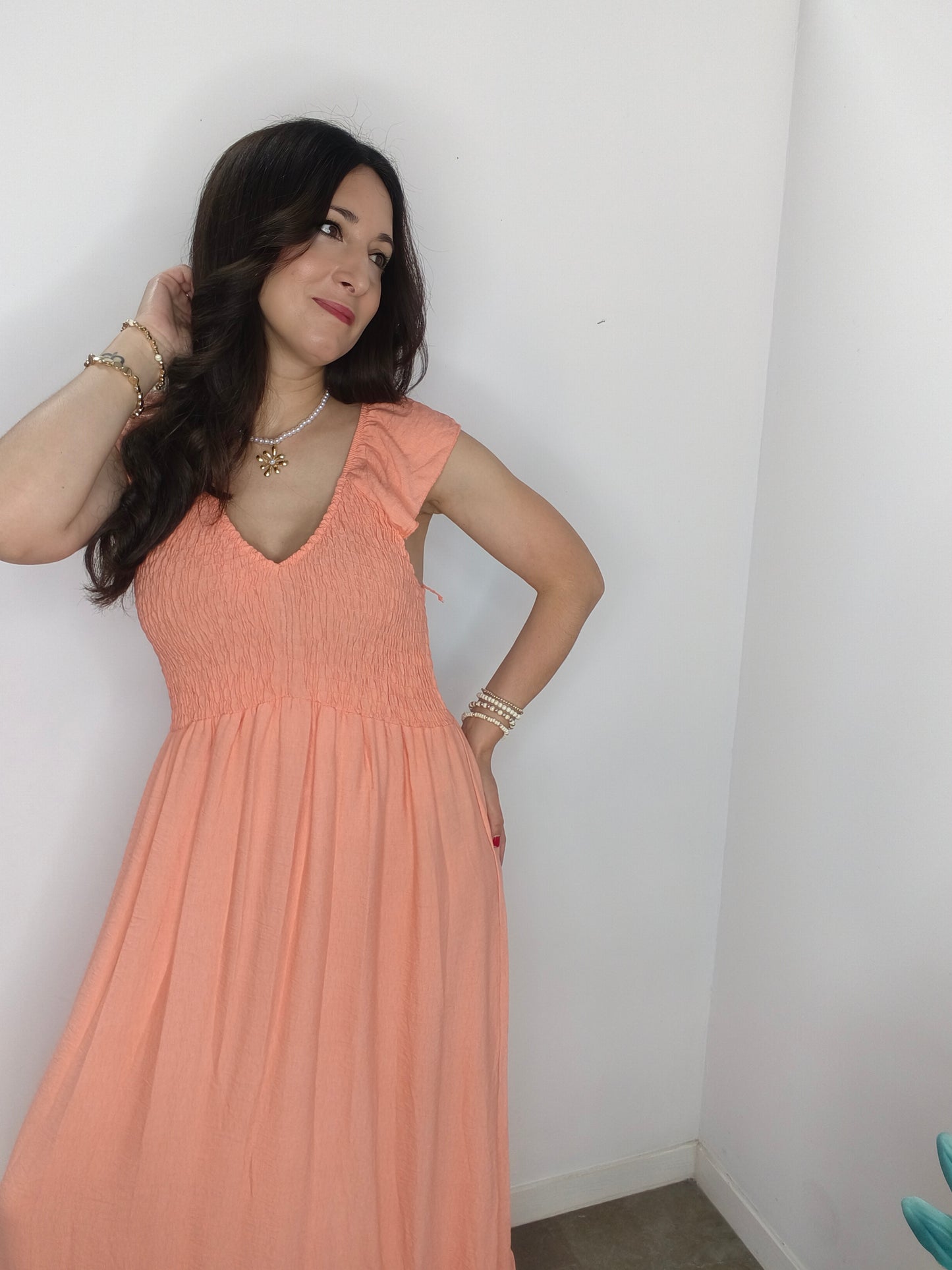 Vestido Noah Melocotón