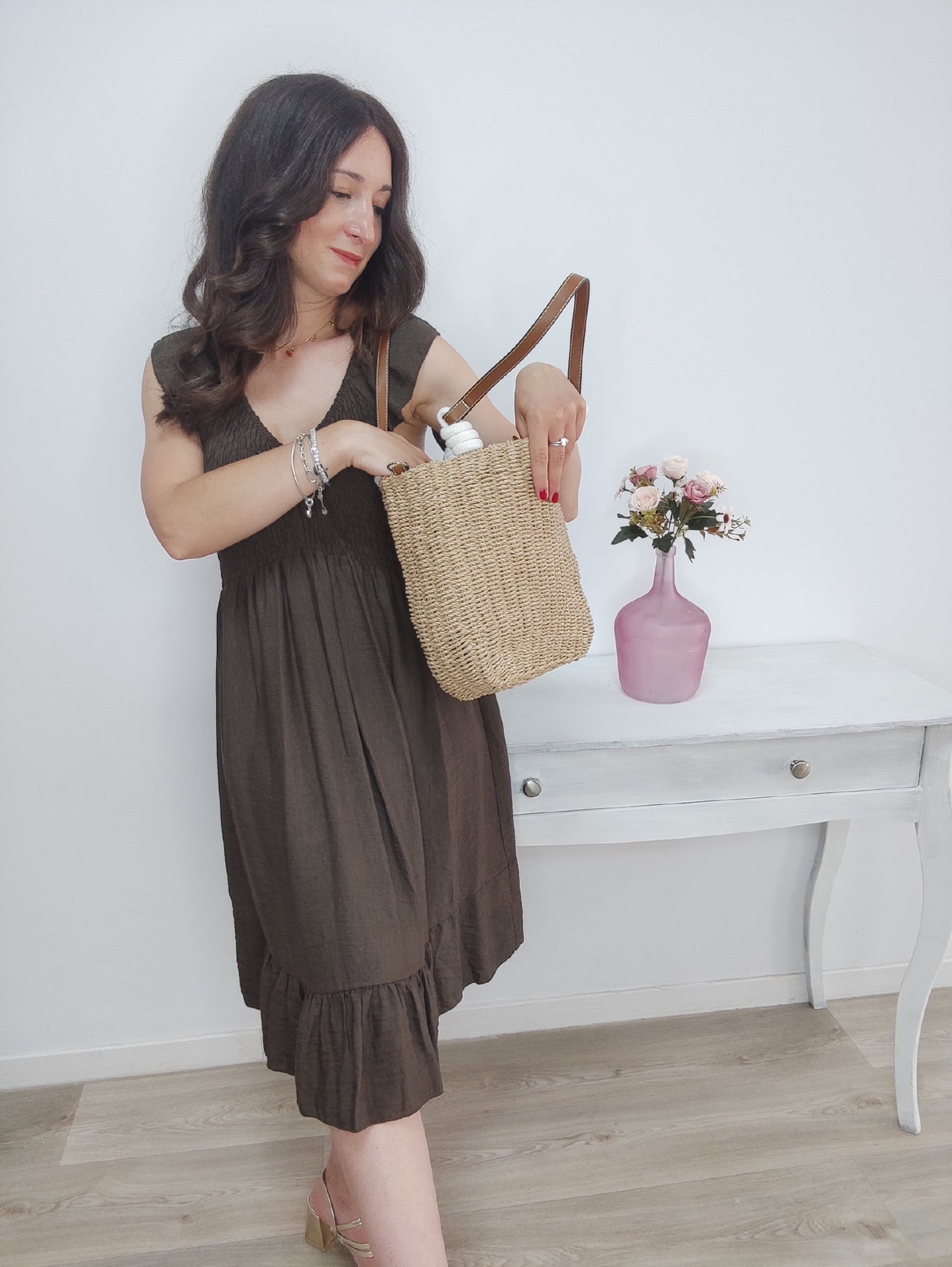 VESTIDO NOELIA CORTO CHOCO