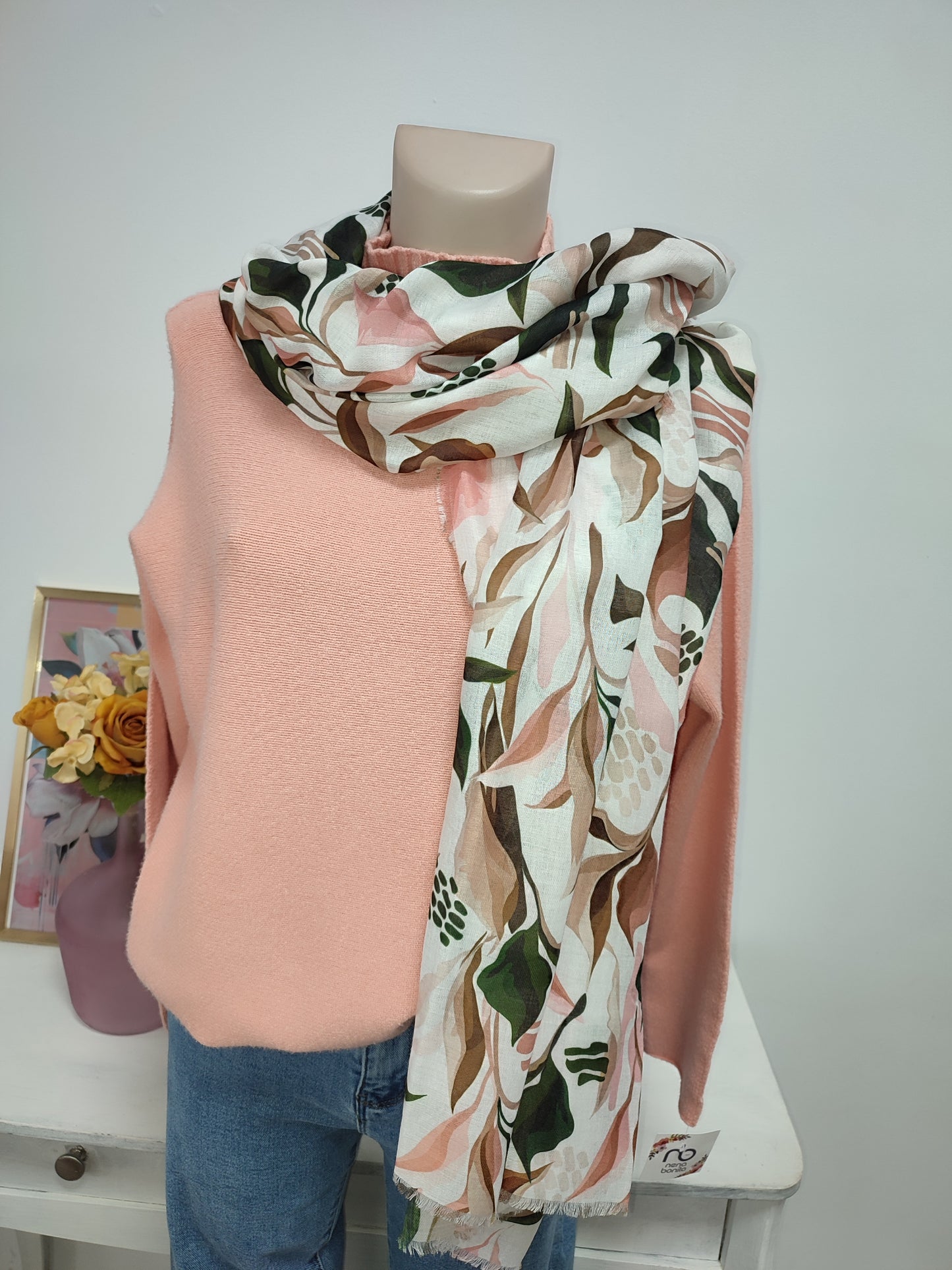 Pañuelos floral hojas