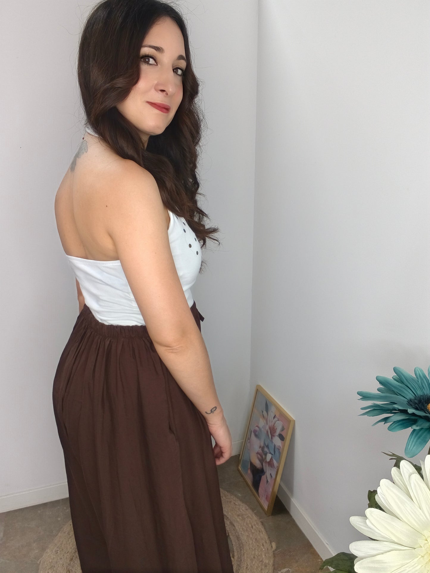 Top Tachas Algodón