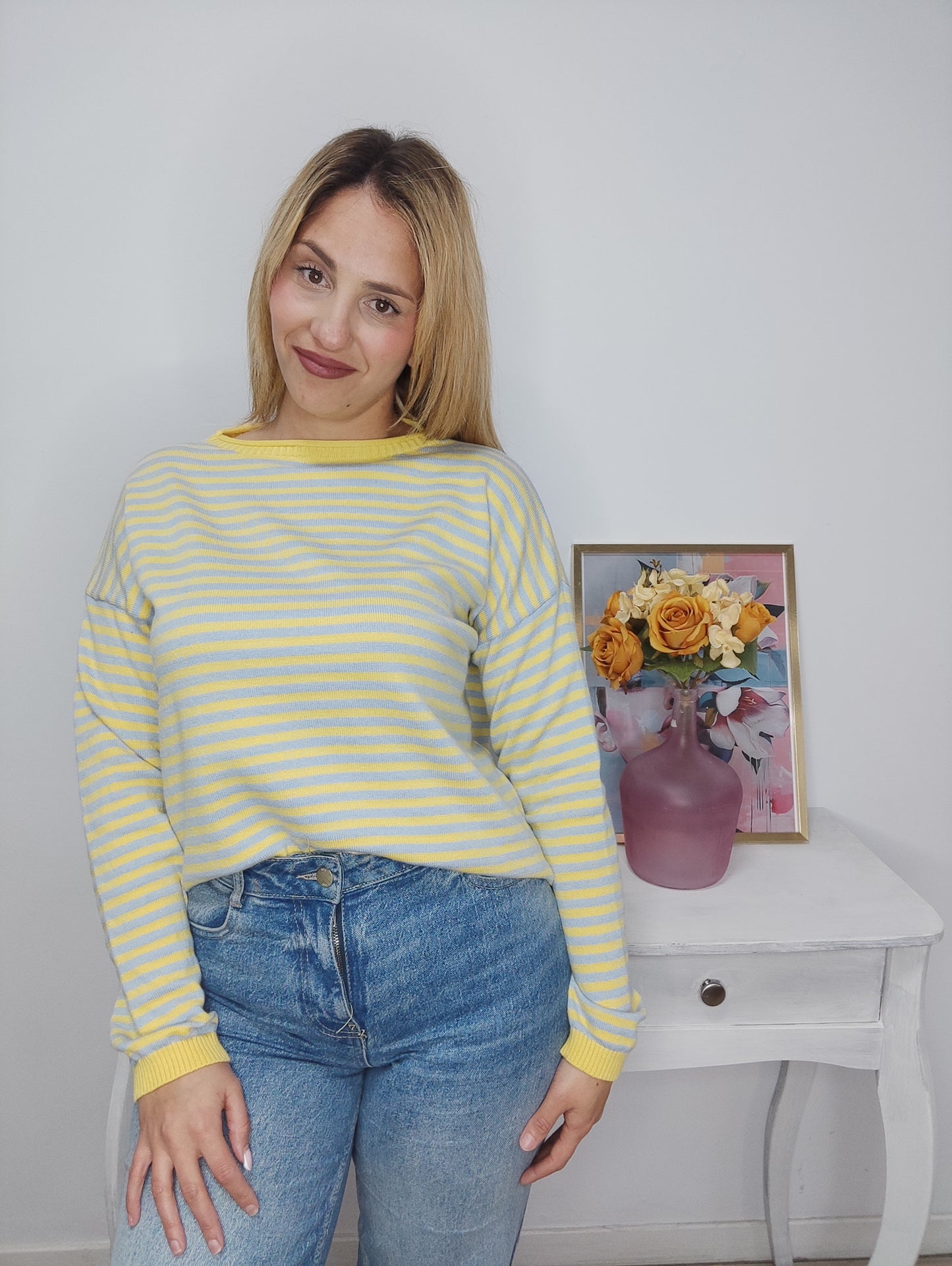 Jersey Emily amarillo+celeste