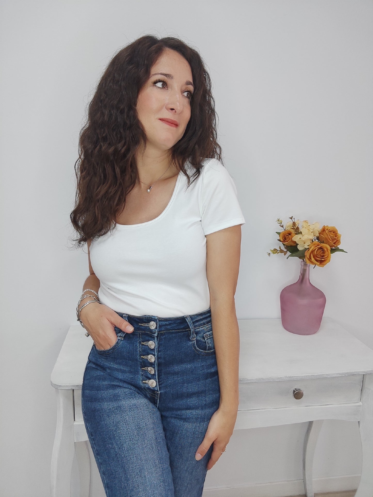 CAMISETA MANGA CORTA BLANCA