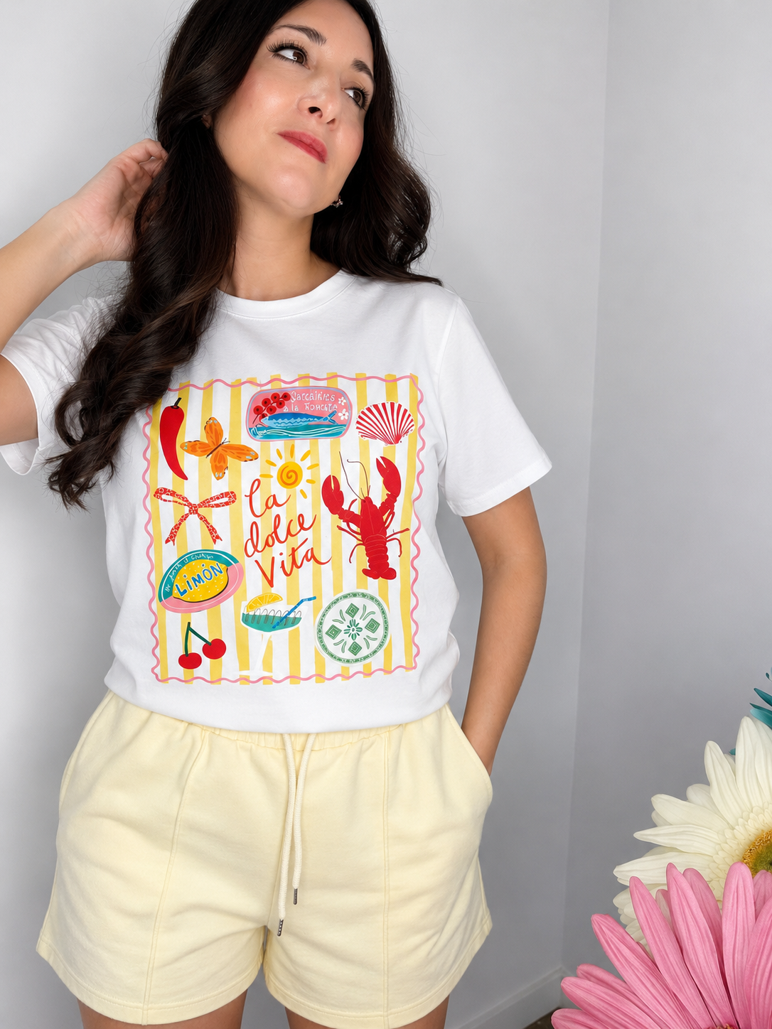 Camiseta la Dolce Vita Amarilla