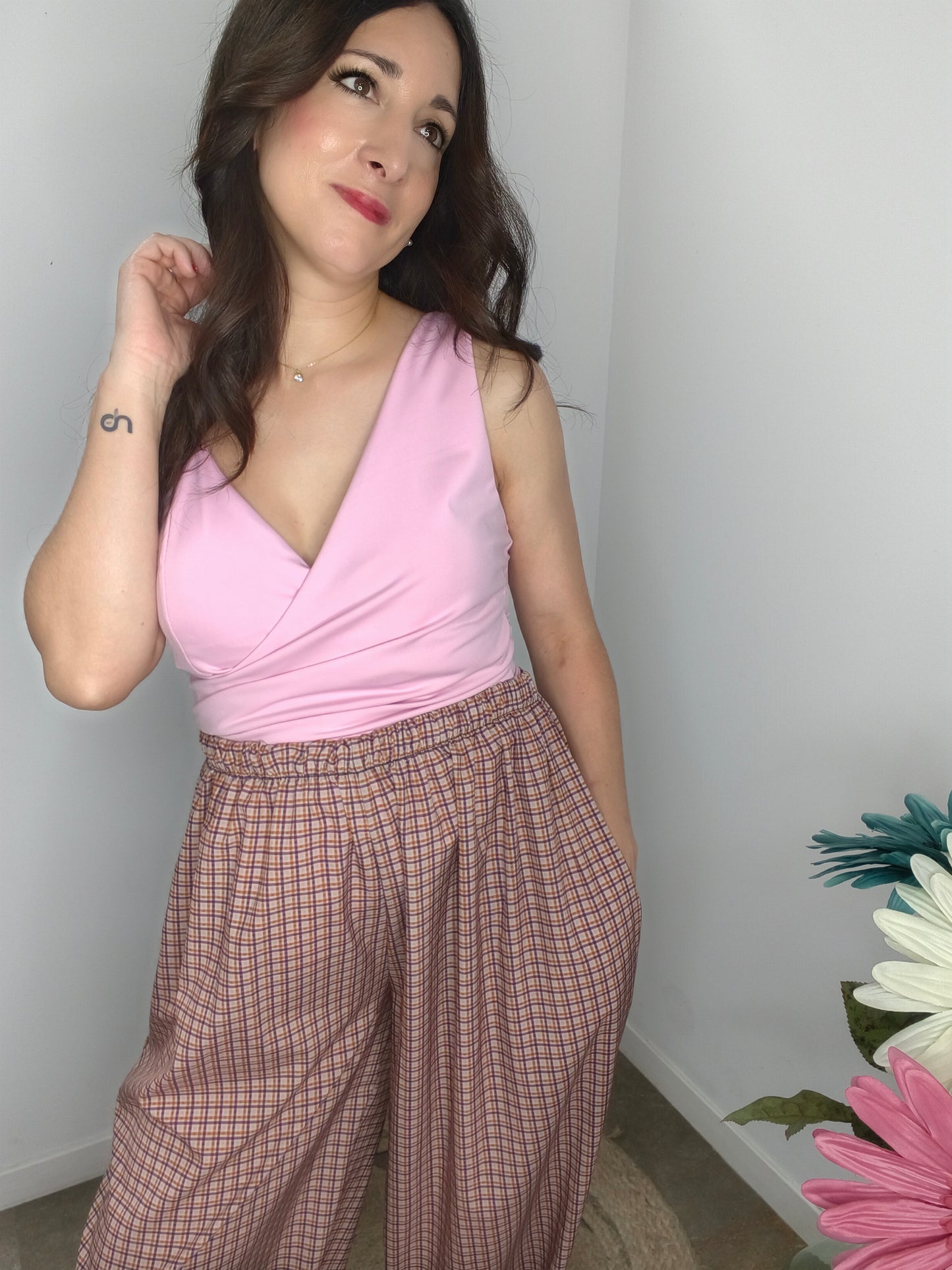 Pantalón Lazo Cuadros Claritos