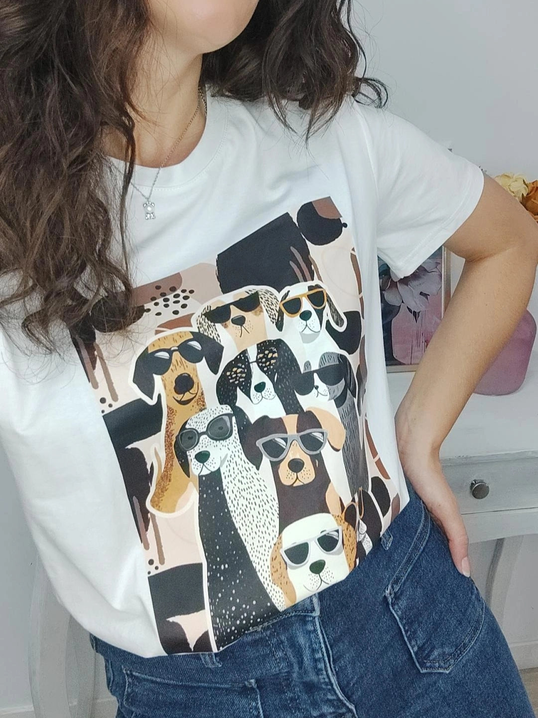 Camiseta perritos marrones