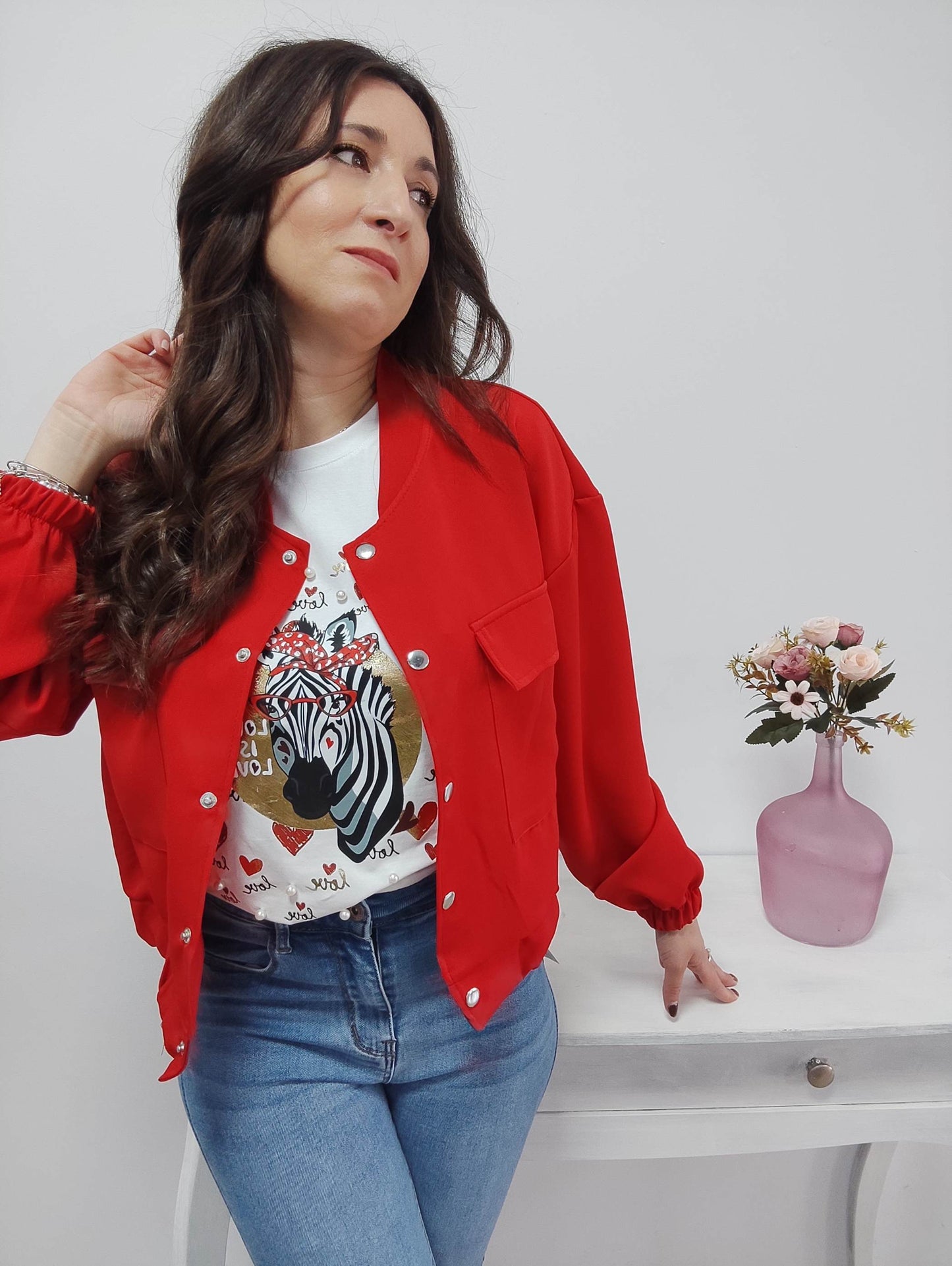 BOMBER AMSTERDAM ROJA