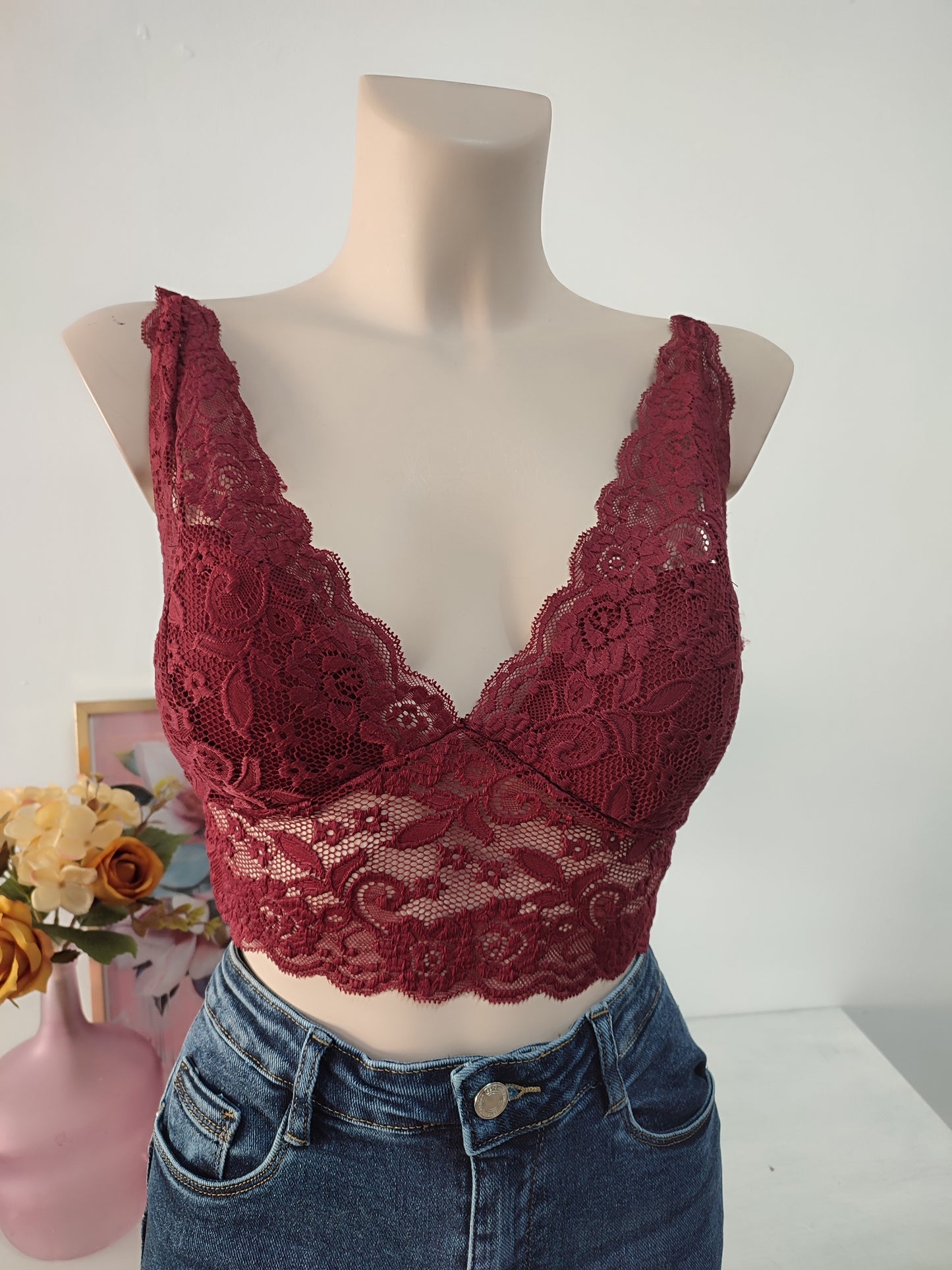Bralette burdeos