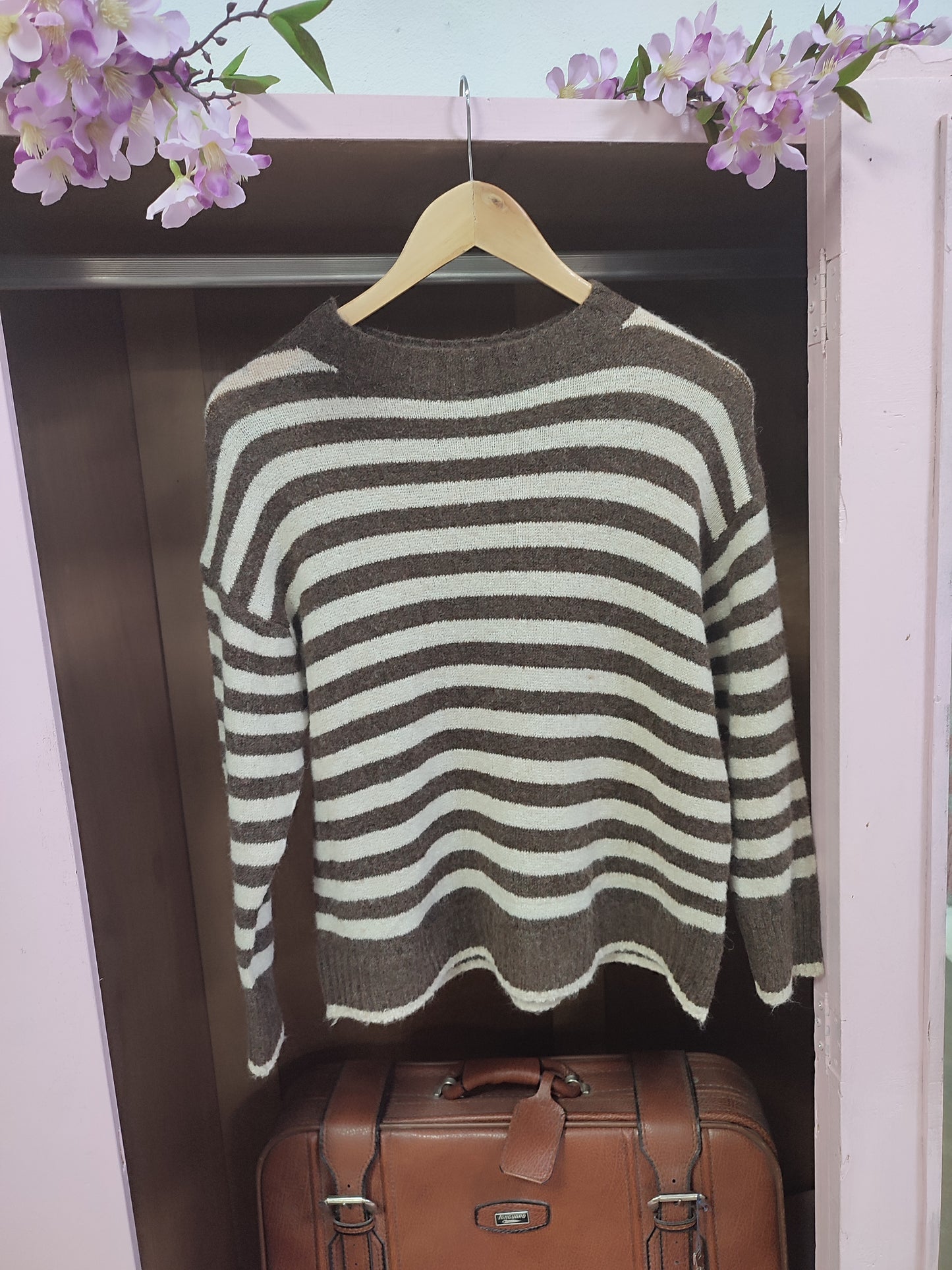 Jersey Roma rayas choco+beig