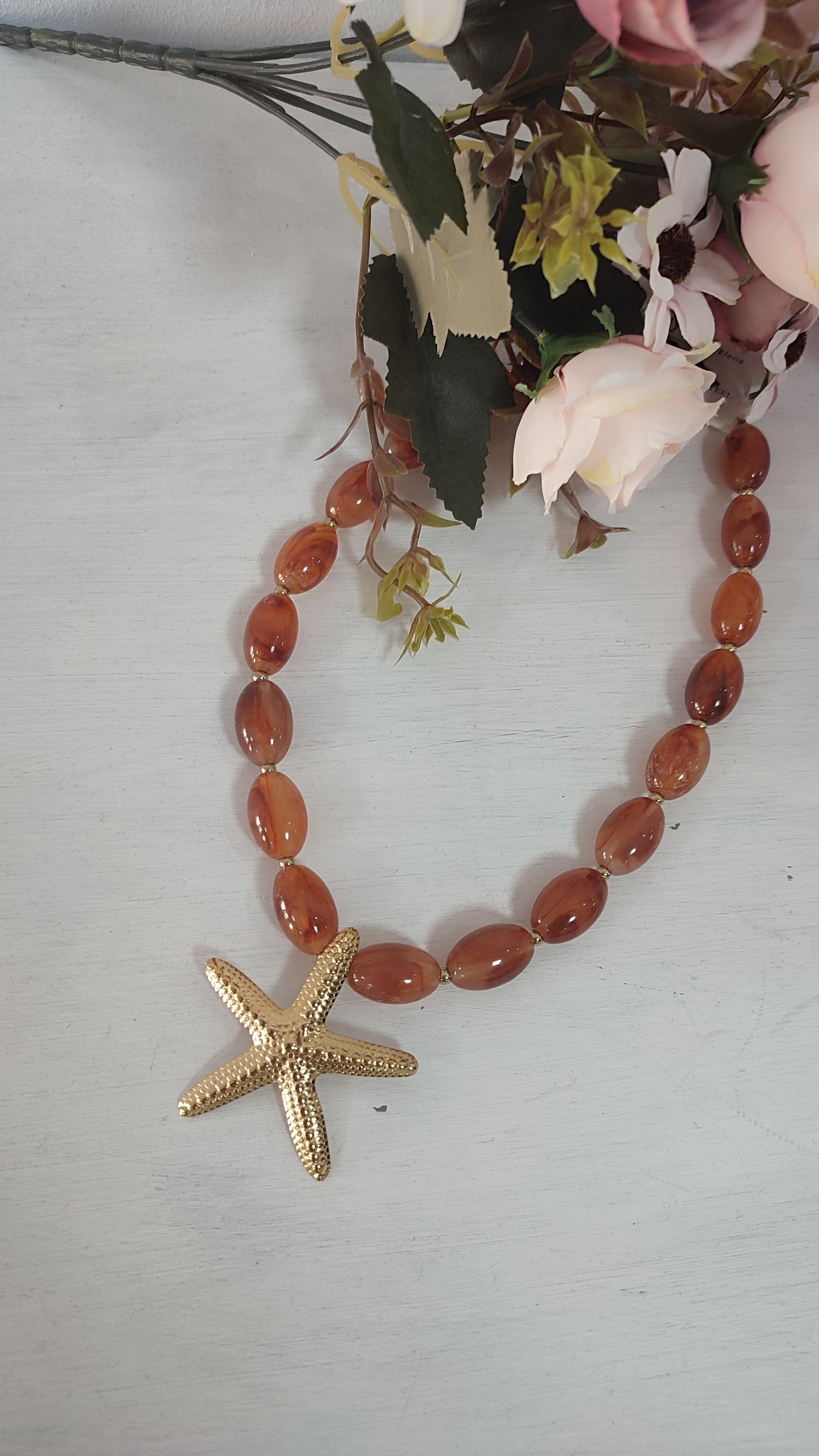 COLLAR ESTRELLA MARRÓN