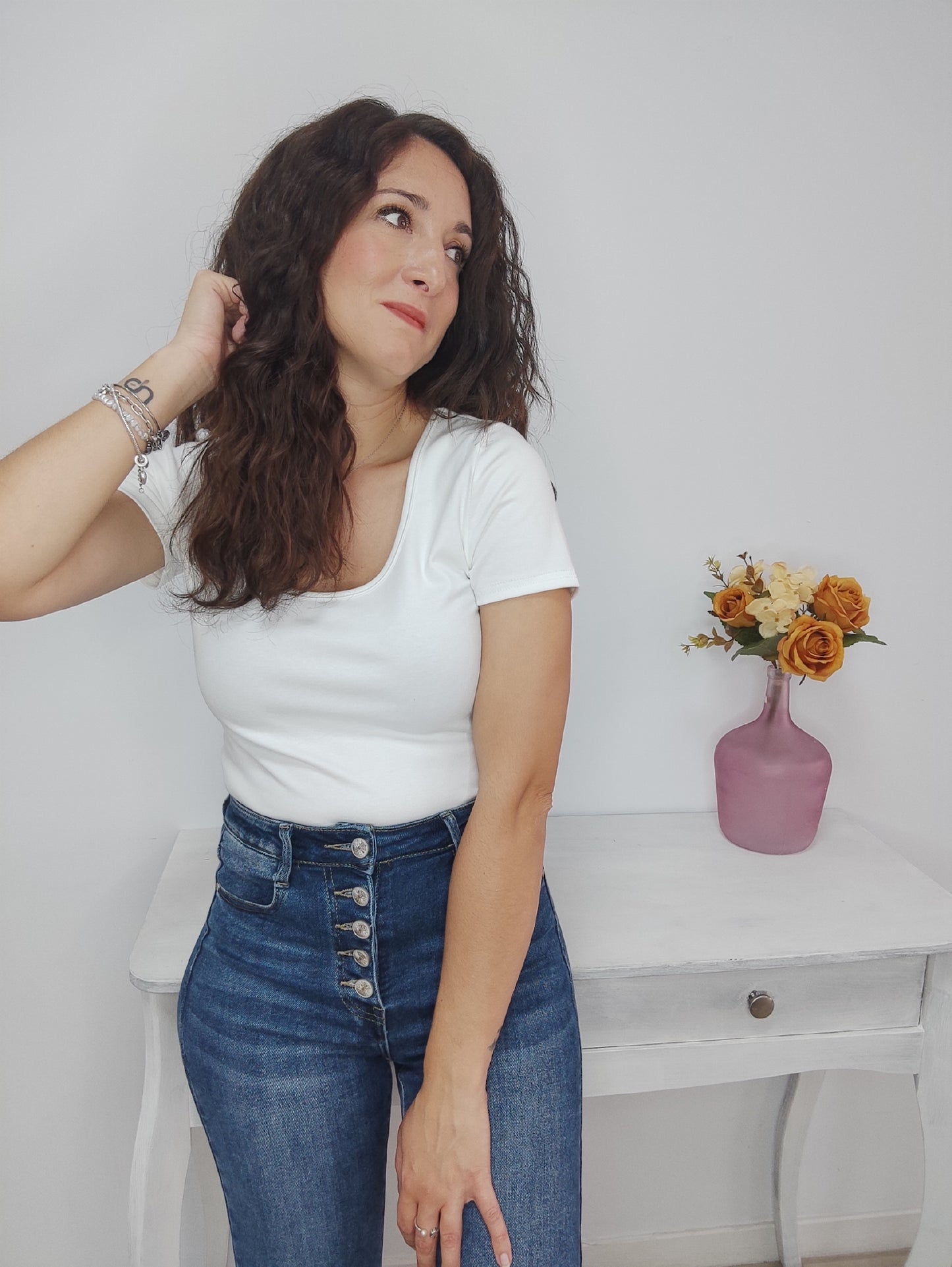 CAMISETA MANGA CORTA BLANCA