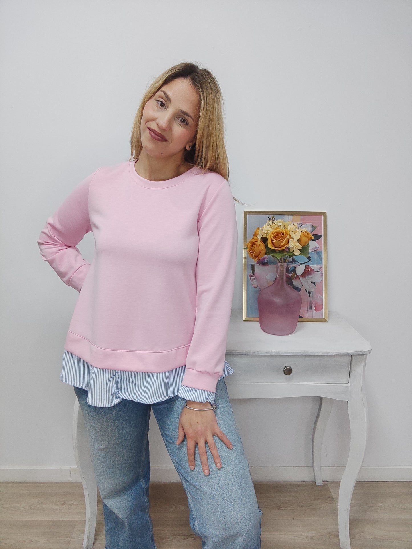 Sudadera Casual rosa