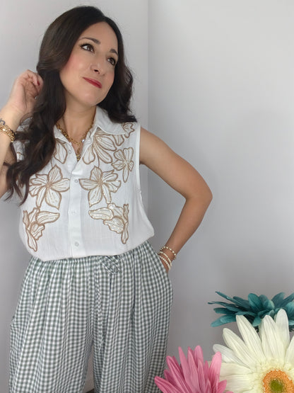 Blusa Florencia Bordada Blanca