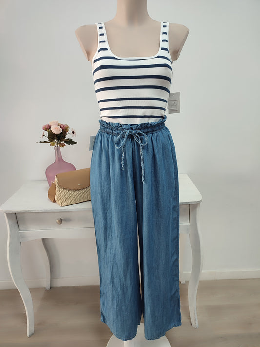 PANTALÓN FLUIDO EFECTO VAQUERO