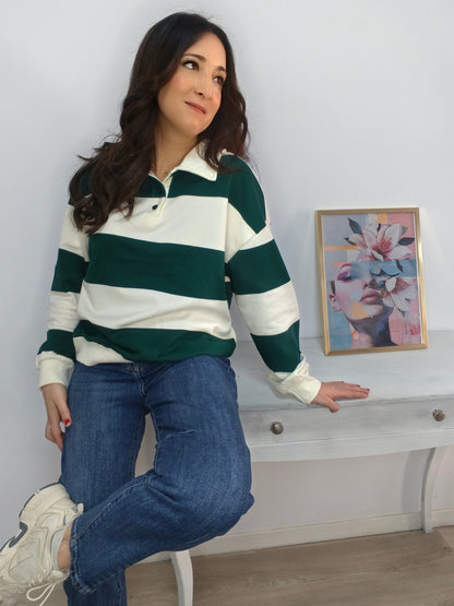 Sudadera Cuello Polo