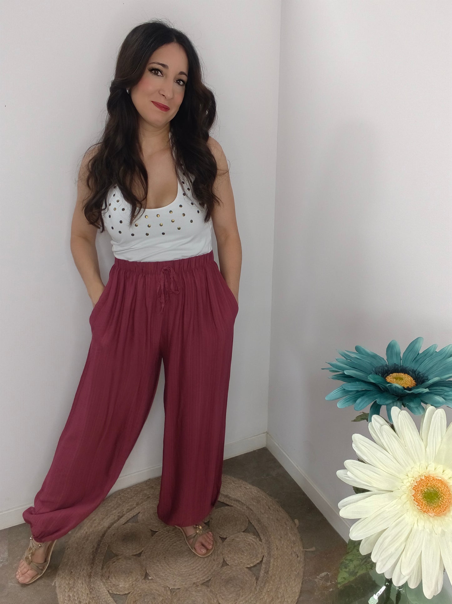 Pantalón Bombacho Cereza
