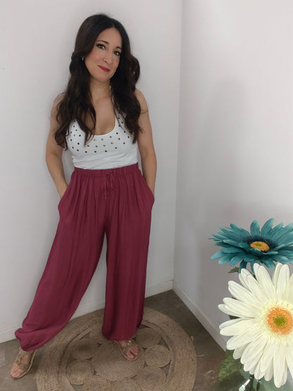 Pantalón Bombacho Cereza