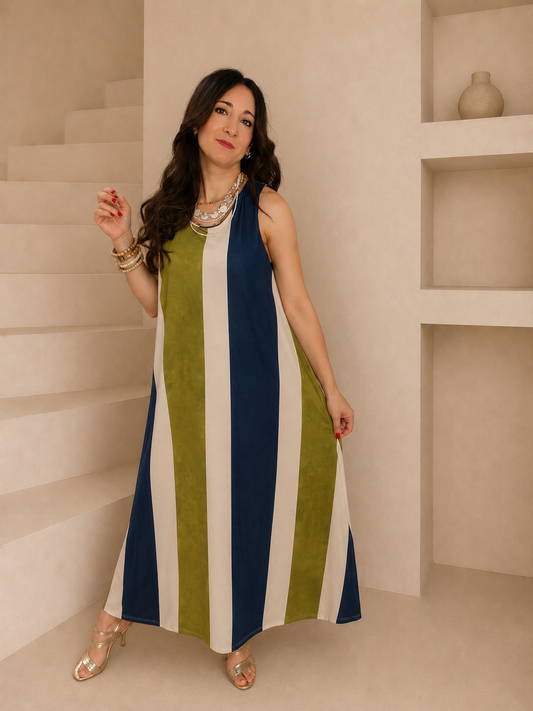 Vestido Rayas Elegance