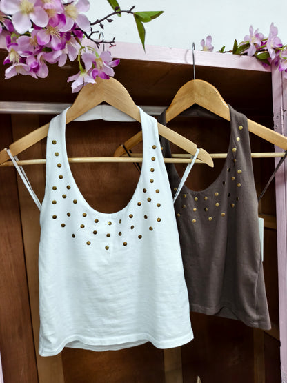 Top Tachas Algodón