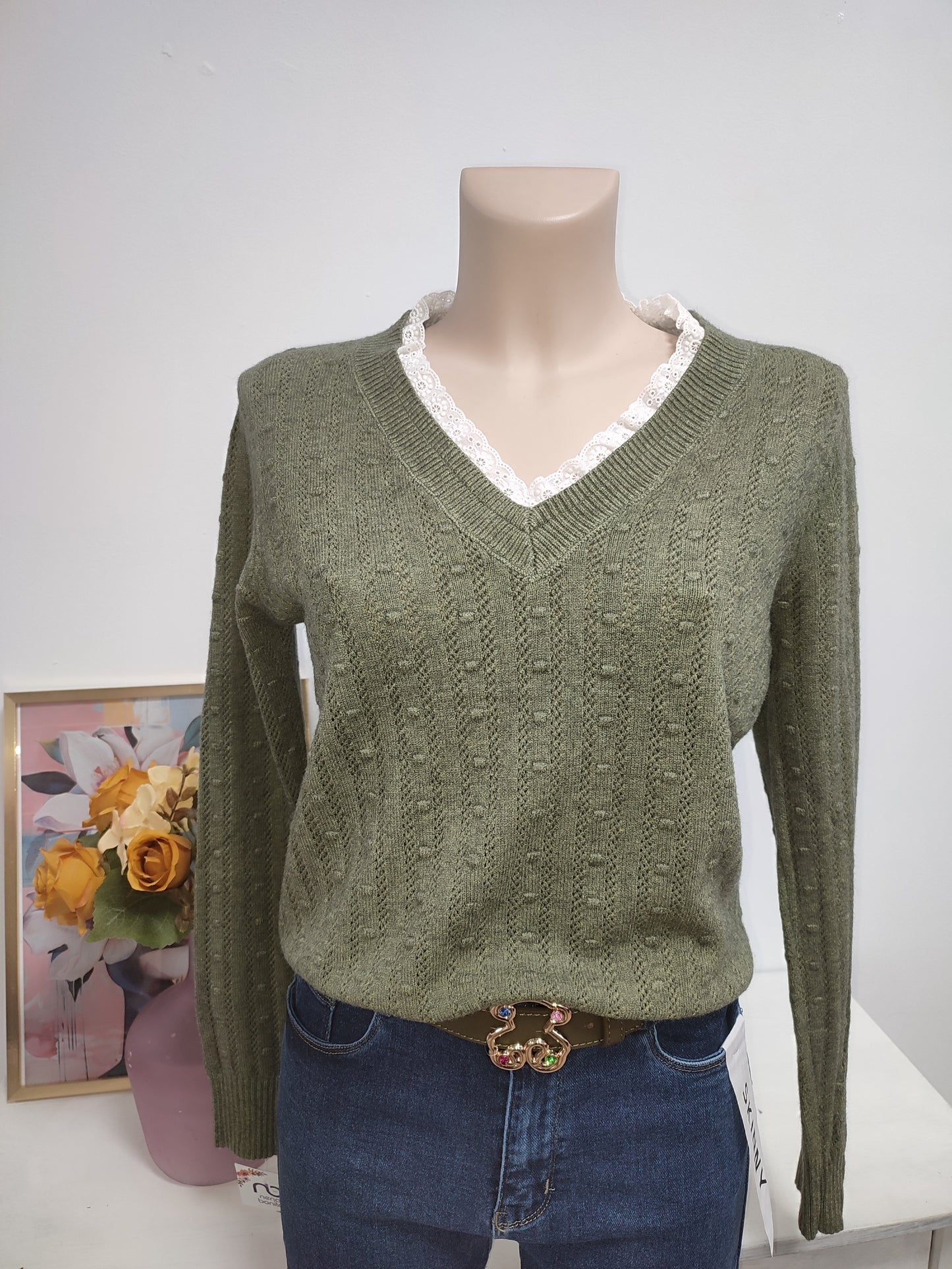 Jersey puntilla verde