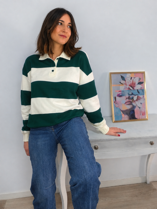 Sudadera Cuello Polo