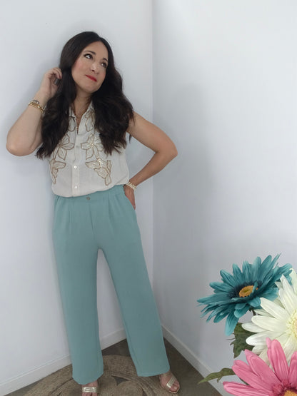 Pantalón Pinza Agua Marina