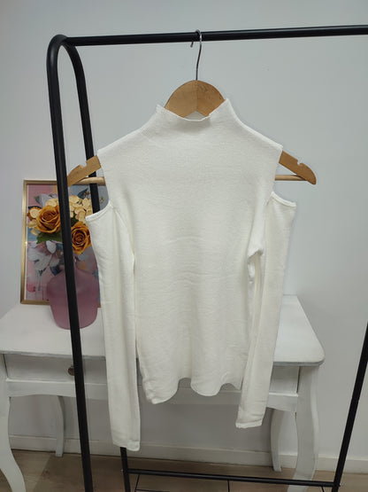 Jersey hombro descubierto blanco