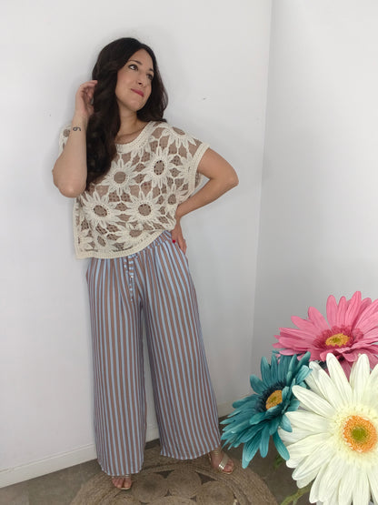 Pantalón Rayas Palazzo