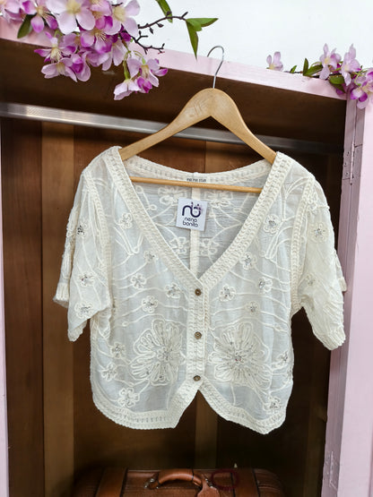 Chaqueta Flor Joya Beig