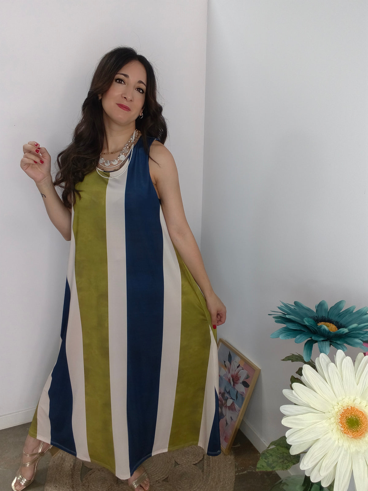 Vestido Rayas Elegance