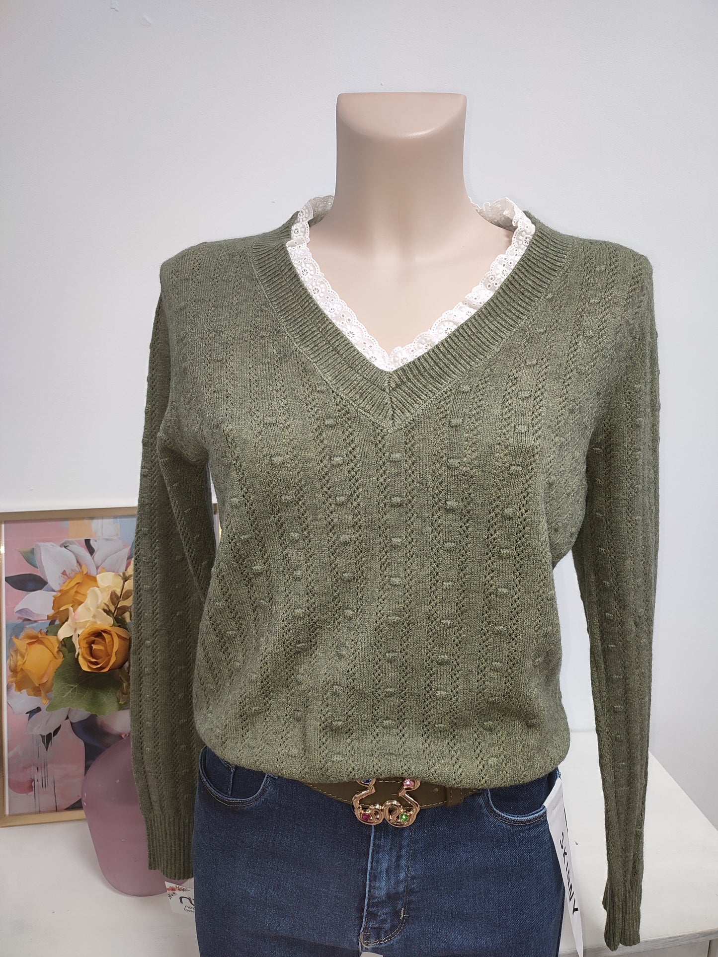 Jersey puntilla verde