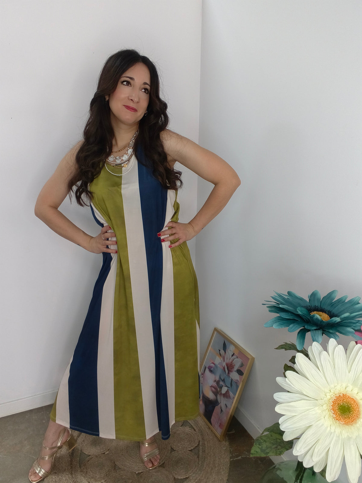Vestido Rayas Elegance