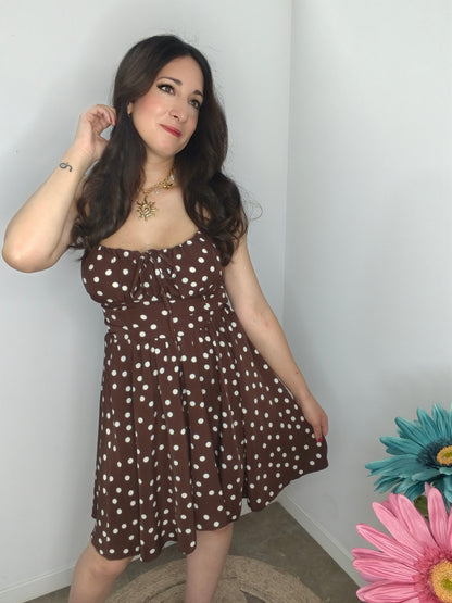 Vestido Topos Chocolate