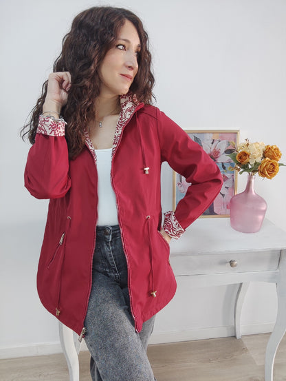 Parka reversible burdeos