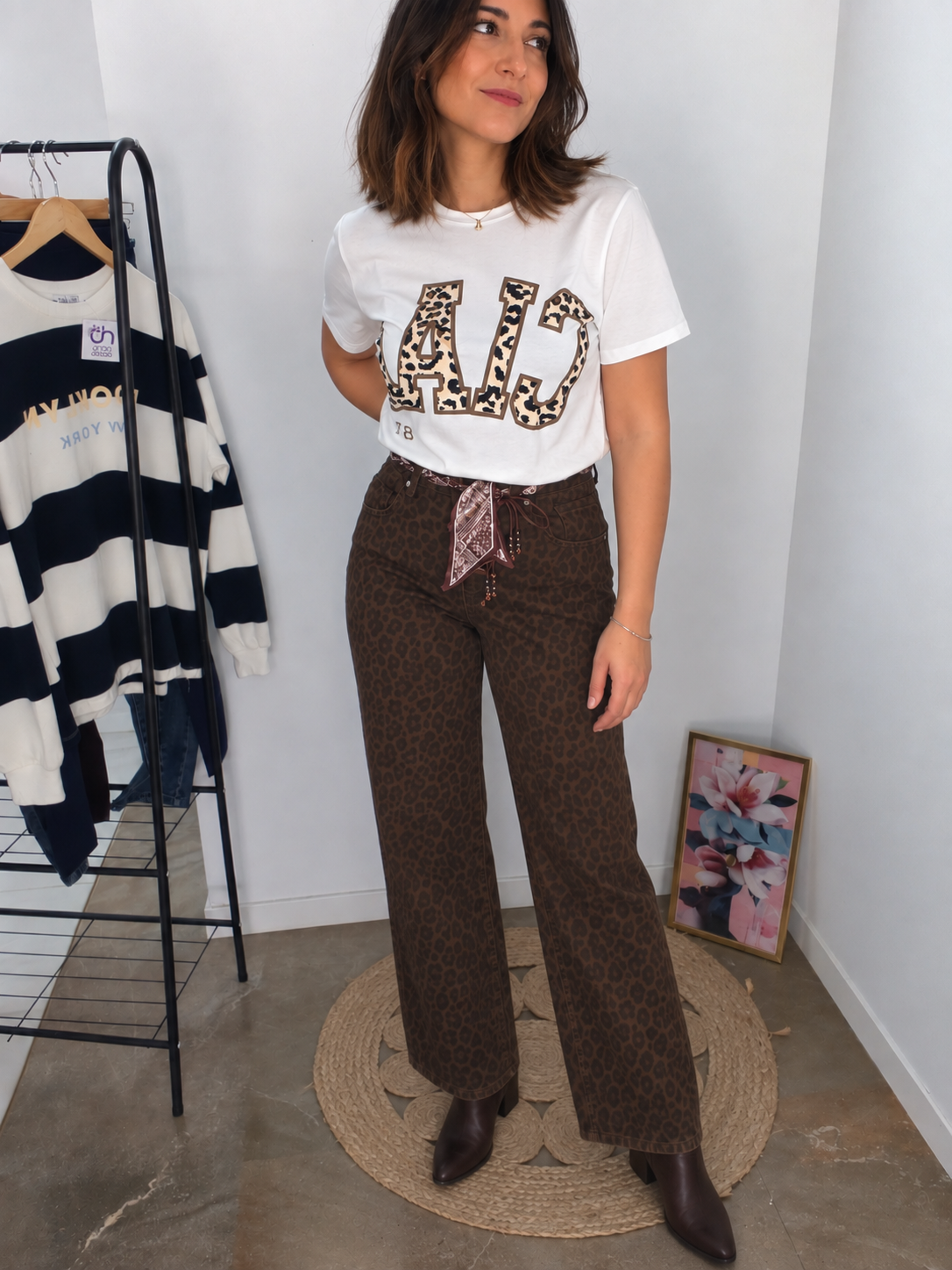 Jean Leopardo Wide Leg