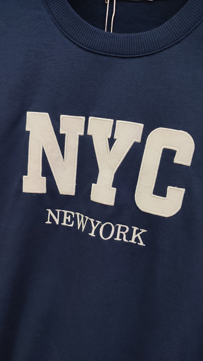 Sudadera NYC bordada marino