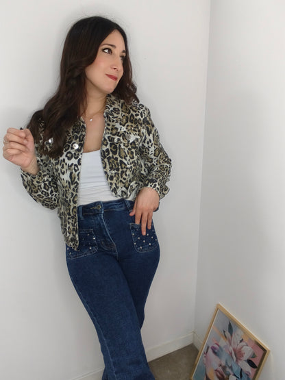 Chaqueta Denin Animal Print