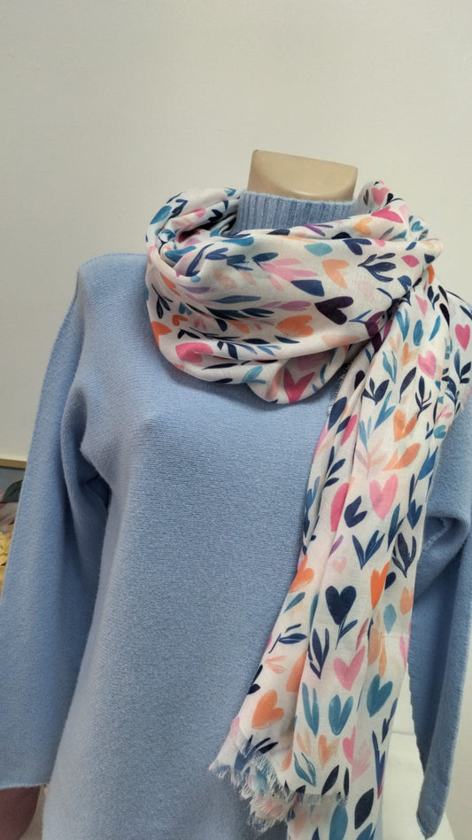 Pañuelo corazones multicolor