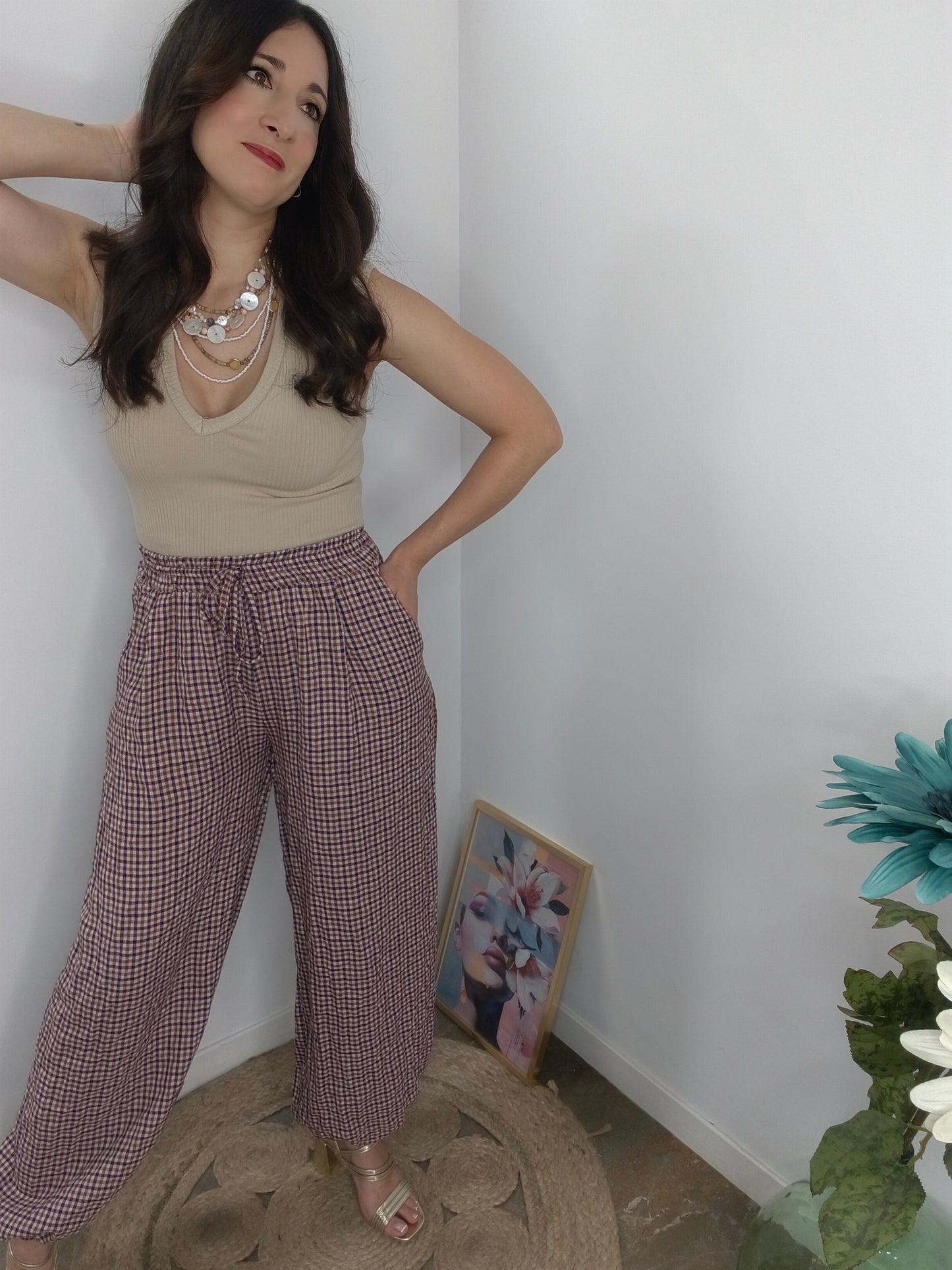 Pantalón Balloon Cuadros