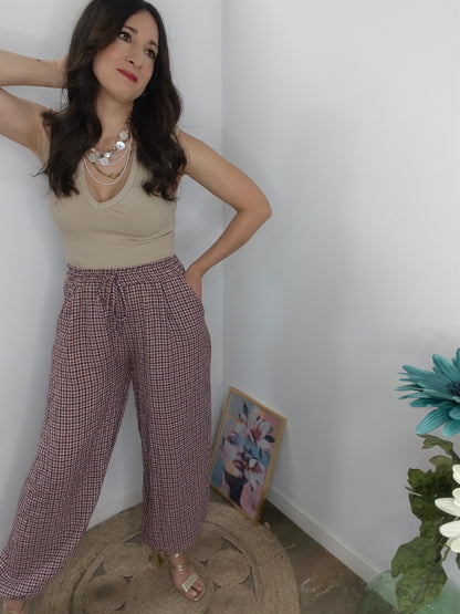 Pantalón Balloon Cuadros