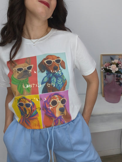 Camiseta Dog Collage