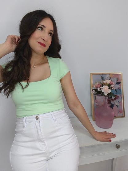 Camiseta basic licra verde