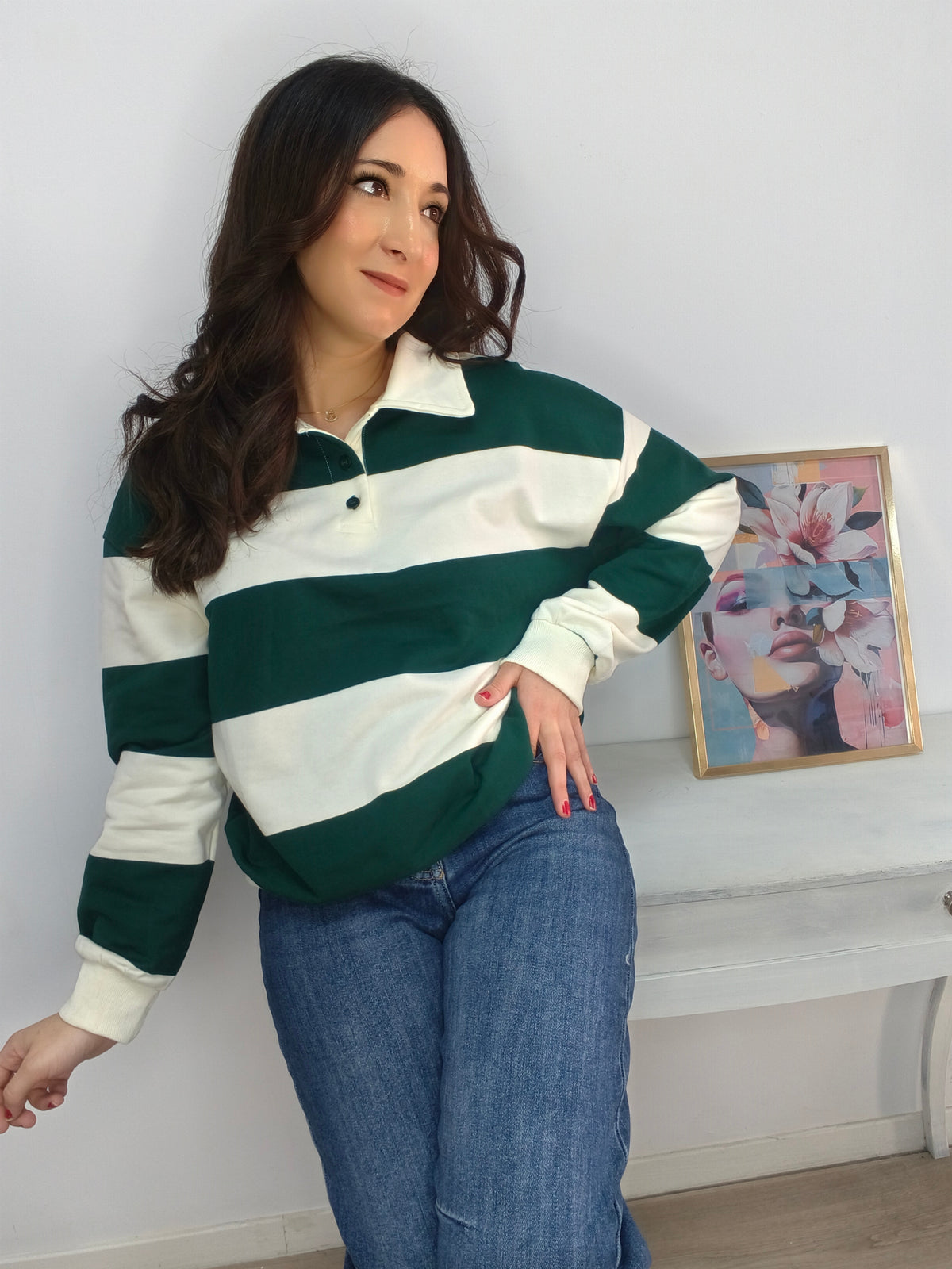 Sudadera Cuello Polo