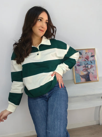 Sudadera Cuello Polo