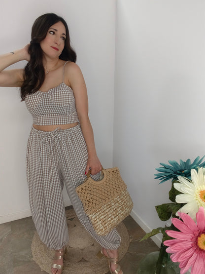 Bolso Rafia Bicolor