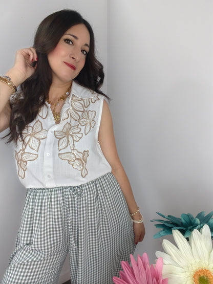 Blusa Florencia Bordada Blanca