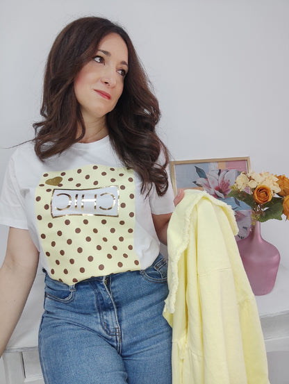 Camiseta Chic lunares amarilla