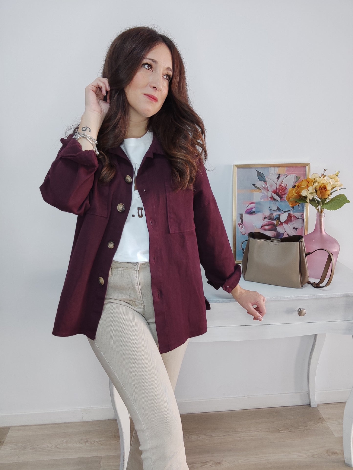 Sobrecamisa Burdeos