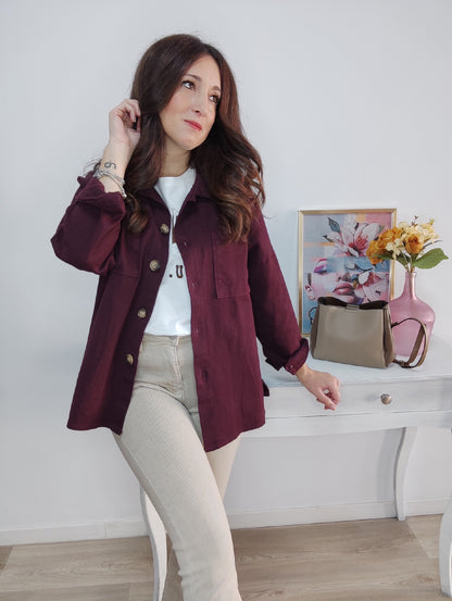 Sobrecamisa Burdeos
