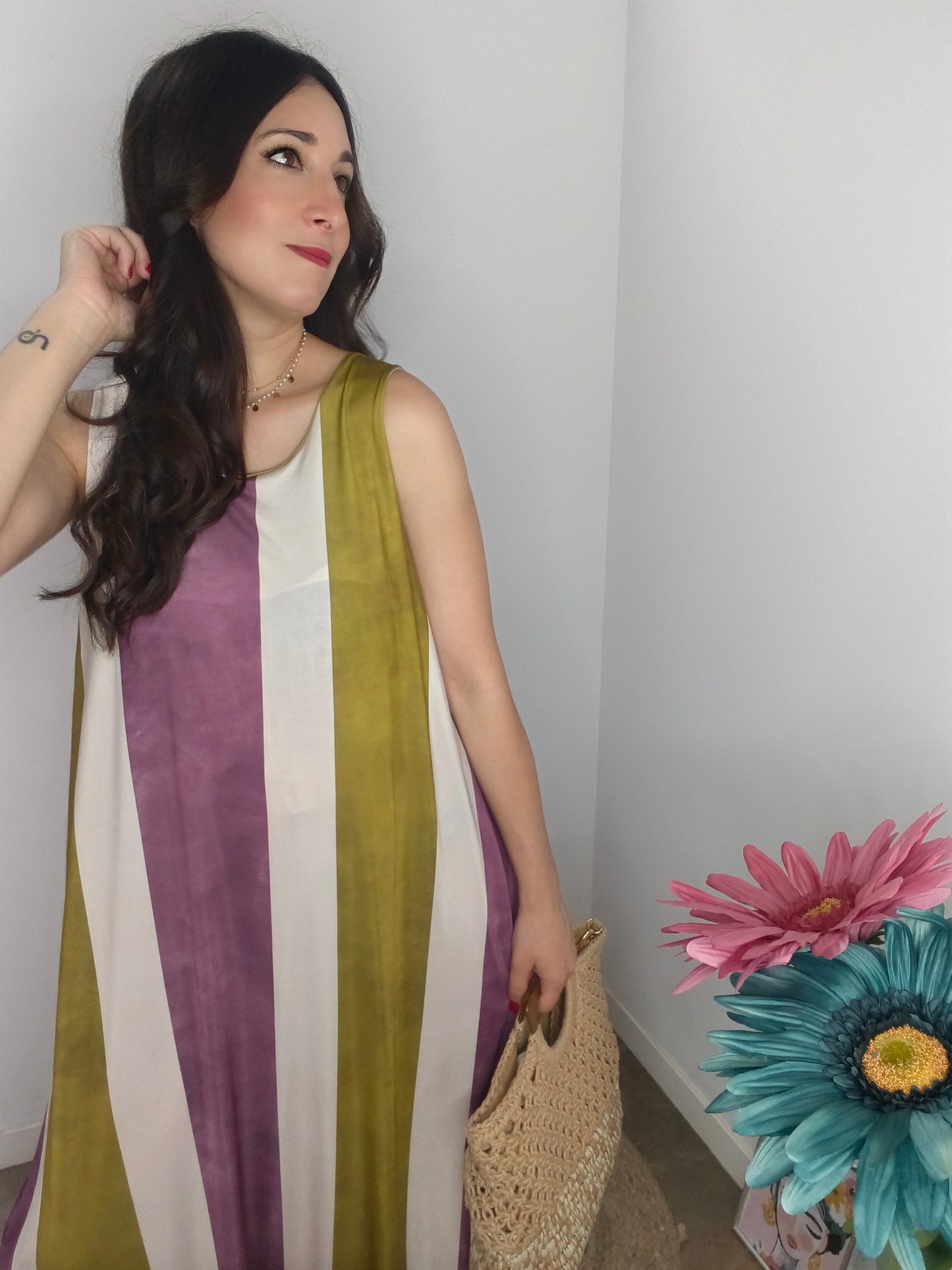 Vestido Rayas Elegance